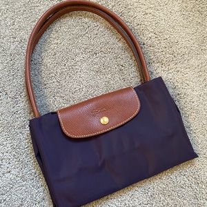 Longchamp Large Le Pliage tote (Bilberry)
